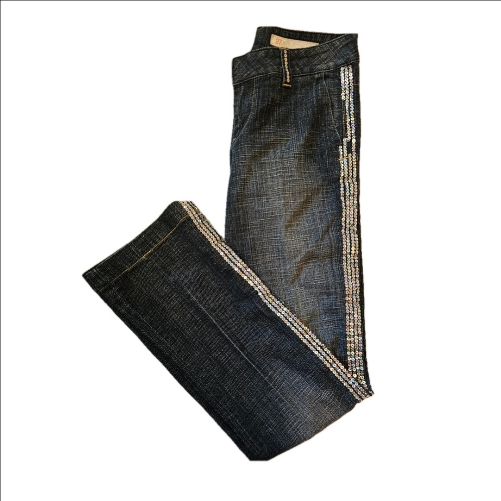 Akademics denim jeans size 27 sequin bling